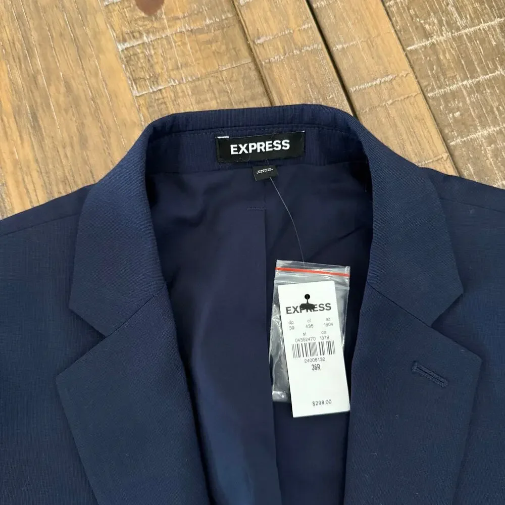 Brand new with tags express men navy blue suit set- pants and jacket